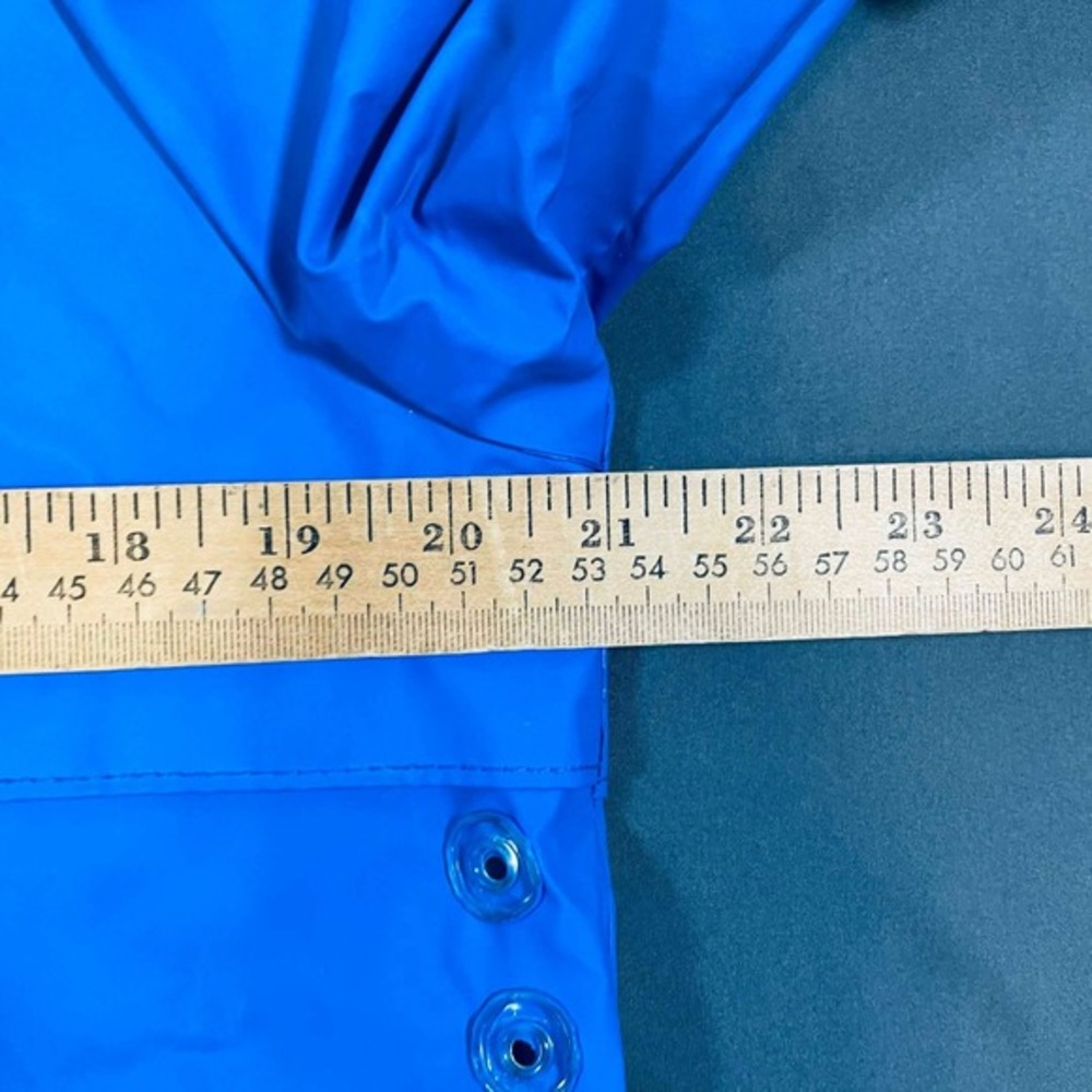 Vintage LL Bean Maine Guide Rain Jacket Blue Hooded Waterproof Womens Small - Picture 11 of 16